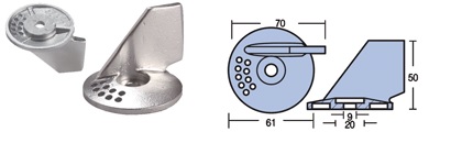 Anodo a Pinna Serie Suzuki 55 - 65 Hp